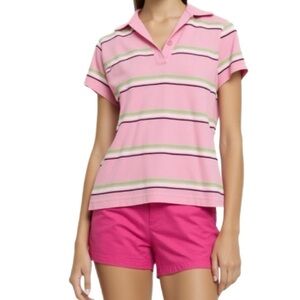 Aurea Y2K Vintage Pink Polo Shirt Size Large